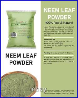 Neem Powder Dried Leaf 100% Pure & Natural Raw Vegan (Azadirachta indica)