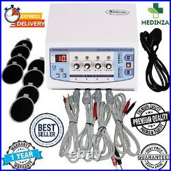 New Advanced Electrotherapy Physiotherapy Machine 4 channel 8 electrodes Device