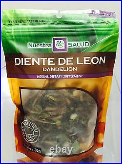 New Diente De Leon Nuestra Salud Made in Peru 30G Made Herbal Tea Te Dandelion