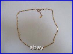 Nikken 20 Necklace Gold Tone Diamond Cut Link Plated Magnetic No Box