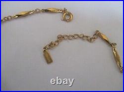 Nikken 20 Necklace Gold Tone Diamond Cut Link Plated Magnetic No Box