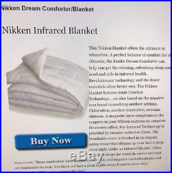 Nikken Wellness Dream Luxury Comforter/Blanket Queen Infrared & Magnetic New