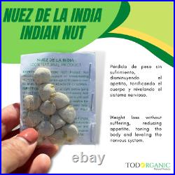 Nuez de la India 50 Packs 600 Seeds Semilla de Brazil Fat Burnet Indian Nut Seed