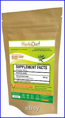 Olive Leaf 40% Oleuropein Extract Powder HIGH POTENCY Immune Support Antioxidant