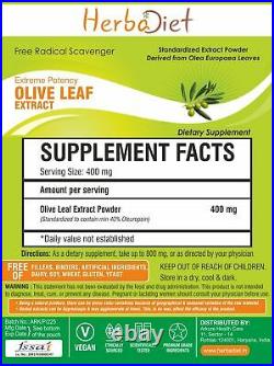 Olive Leaf 40% Oleuropein Extract Powder HIGH POTENCY Immune Support Antioxidant