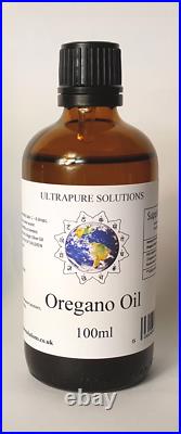 Oregano Essential Oil 100ML Pure Wild Mediterranean 84% Carvacrol In Carrier Oil