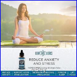 Organic Hemp Oil Extract Drops 1000mg for Pain Sleep Aid, Anxiety Stress Relief