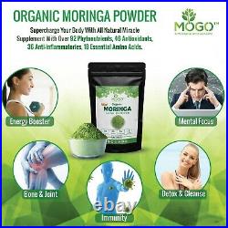 Organic Moringa Powder 1-5 LB Antioxidant Rich, Weight Loss, Raw SUPERFOOD -MOGO