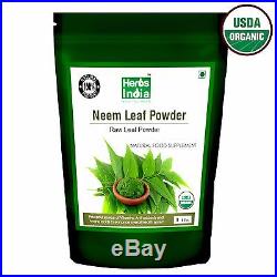Organic Neem Leaf Powder 1 Lb (16Oz). All Natural, USDA Certified Organic