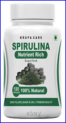 Organic Spirulina Tablets, 500mg Per Serving, 180Tablets Superfoods