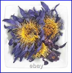 Organic Whole Blooming Blue Lotus Flowers (Nymphaea caerulea) Egyptian USA SHIP