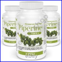 PIPERINE FORTE +, Piperin 95% 43mg Vegan Vegetarisch Gewichtsverlust Abnehmen