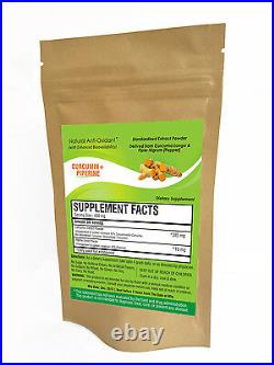 PURE Turmeric Curcumin 95% with BioPerine Extract Powder Supplement Bioavailable