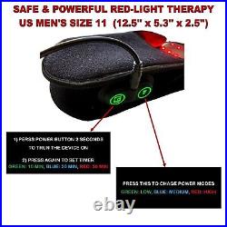 Pair LEDS Infrared Red Light Therapy Foot Neuropathy Joint Pain Relief SlipperL