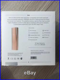 Pax 3 Portable Vape Complete Kit with Concentrate Oven Rose Gold