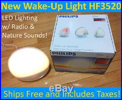 Philips Wake Up Light HF3520 LED with Radio & Nature Sound Alarm -HF3505 HF3500
