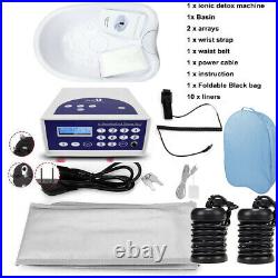 Portable Ionic Detox Foot Bath Spa Machine Kit Ion Aqua Cleanse With Hand Belt