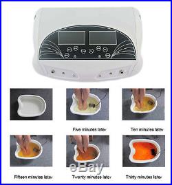Professional Dual LCD Ion Detox Ionic Foot Bath Spa Clean Machine Infrared Belt
