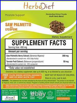 Prostate Health Support Supplement NATURAL Saw Plametto with Lycopene Powder