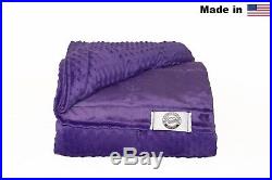 Purple Minky Weighted Blanket Made in USA 25lb 54x80