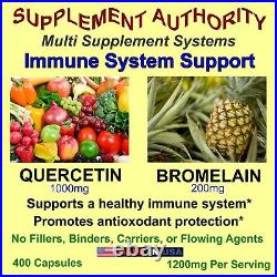Quercetin Bromelain Antioxidant Immune System Support, NEW & FRESH INTRO PRICE