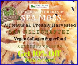 Rastarafi Whole Leaf Irish Sea Moss 100% Pure Raw WildCrafted Superfood Bulk
