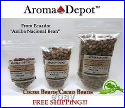 Raw Cacao / Cocoa Beans Raw Chocolate Arriba Nacional Bean 4 oz to 15 Lb