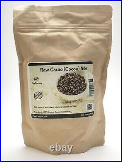 Raw Cacao / Cocoa Nibs 100% RAW Chocolate Arriba Nacional Bean Superfood BULK
