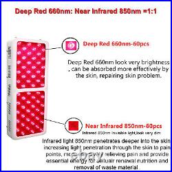 Red Light Therapy Device Half Body Lamp for Skincare/Pain Relief 600W