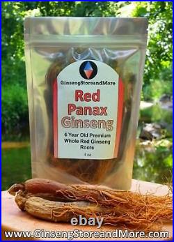 Red Panax Ginseng Root 6 year Whole root Ships from USA Korean Red Ginseng