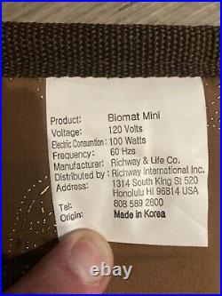 Richway Biomat 7000mx Amethyst Mini Mat with Case, Controller, & Cover Excellent