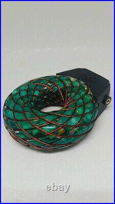 Rodin coil torus Green Quartz orgonite with amplifier, strong PEMF