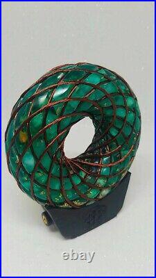 Rodin coil torus Green Quartz orgonite with amplifier, strong PEMF