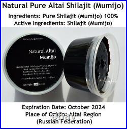SALE! Altai Shilajit 1.65Lb(750 gms) in Jar, Pure Authentic Mumijo, Mumie, Mumio