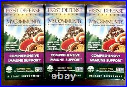 Set of 3 Host Defense Mushrooms My Community Comprehensive Immune Support120Caps