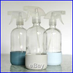 Set of THREE 16 oz Glass Spray Bottles silicone sleeve like Grove Collaborative