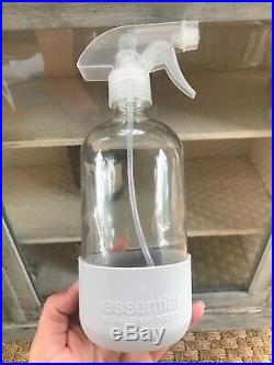 Set of THREE 16 oz Glass Spray Bottles with rubber bottom Essential oils
