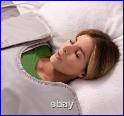 Sharper Image Calming Heat Infared Sauna Wrap Blanket MSRP $399.99