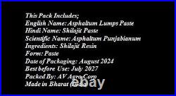 Shilajit India Paste Pure Tested Himalayan Mumiyo Mumio Shilajeet 20g to 1Kg