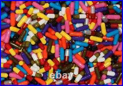 Size 00 Multi Color Empty Gelatin Pill Capsules Kosher Gelcaps Gel Made in USA