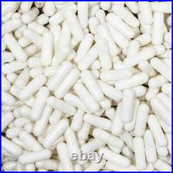 Size 5 White Empty Gelatin Capsules Perfect for Cats, Small Children, Small Pets