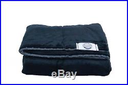 Soft Breathable Grey/Black Minky Weighted Sensory Blanket (LONG) 25lb 48x80