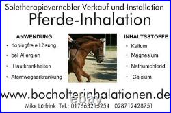 Stallbox bis 80 Kubik Solevernebler Soletherapie Pferde Inhal. #Soletherapie