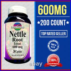 Stinging Nettle Root Standardized Extract 600mg Urtica Dioica 200 Caps Made USA