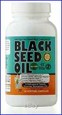 Sweet Sunnah Black Seed Oil Cold Pressed Soft Gels 90 Count Capsule Pure natural