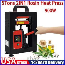 TOAUTO 2 in 1 Hydraulic Rosin Heat Press, 5 Ton Force, Dual Heat 3 x 5 Plates