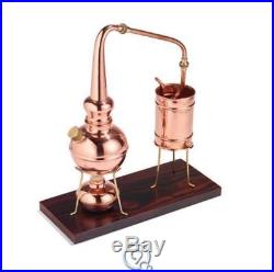 The Classic European Copper Distiller Oil Perfume Fragrant Walnut Wood Base