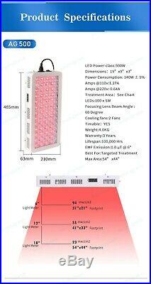 Timer Control 500W 660nm Red Light Therapy 850nm Infrared Led Lamp Beauty Device