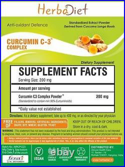 Turmeric Curcumin C3 Complex Bioavailable Curcumin 95% Extract Powder PATENTED