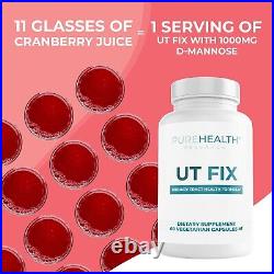 UT FIX Urinary Tract Health, UTI Support, with D-Mannose, PureHealth Research x3